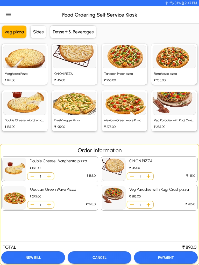 Bonrix Food Ordering Cloud-Based Self-Service Kiosk Vertical Screen Shots Screenshot 2