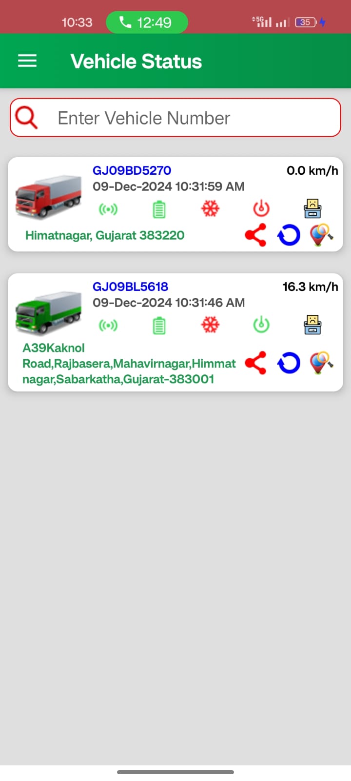 Cloud-connected fleet tracking dashboard