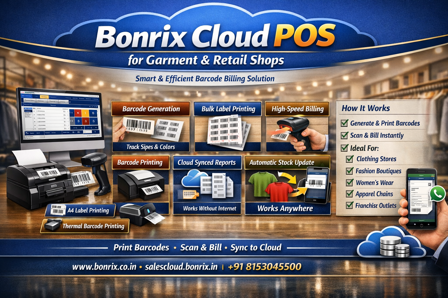 Bonrix Garment POS Barcode Billing Solution