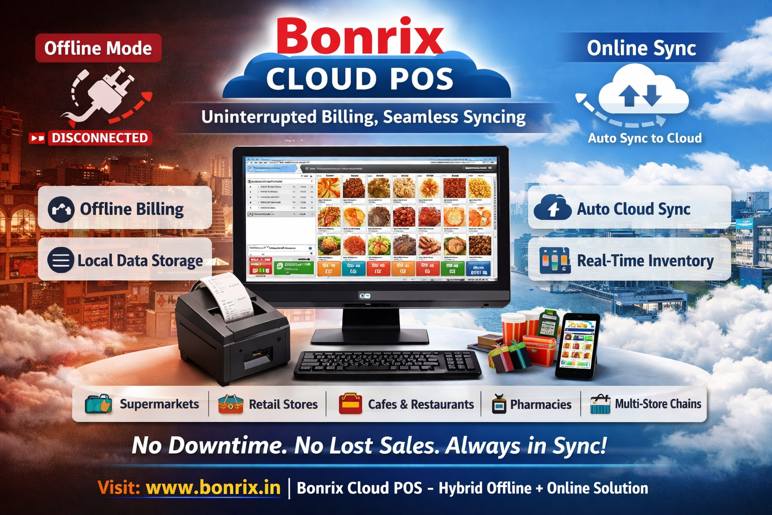 Bonrix Cloud POS Hybrid Offline Solution