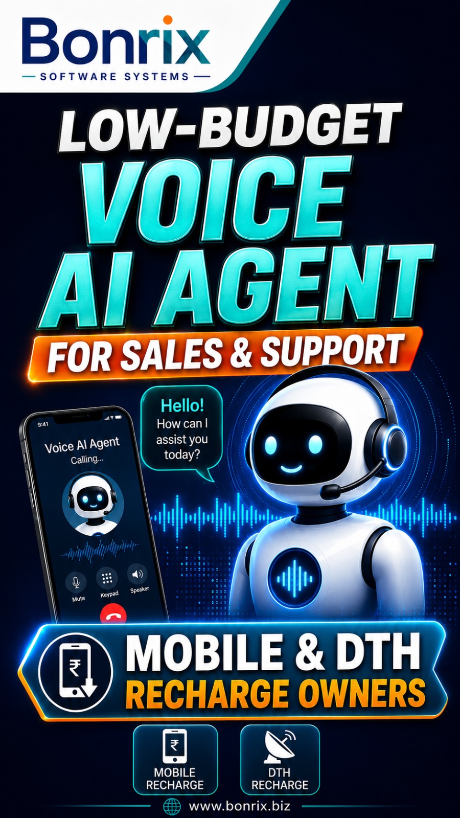 Bonrix Voice AI Agent for Sales & Technical Support