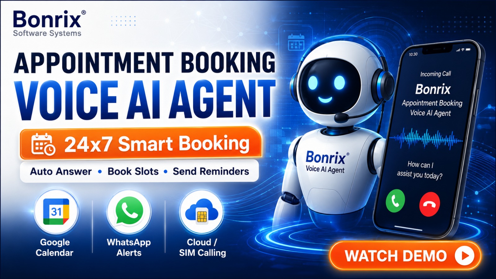 Bonrix Voice AI Agent for Appointment Booking