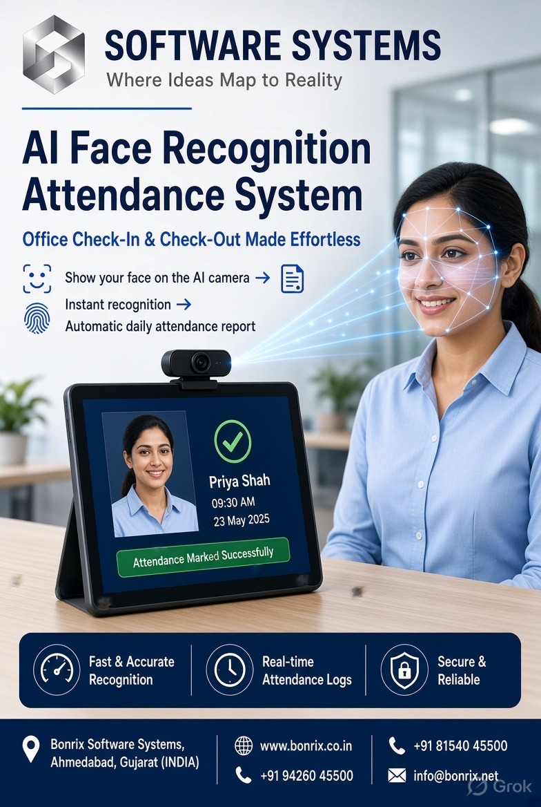 Bonrix AI Face Recognition Attendance System – Instant Office Check-In & Check-Out