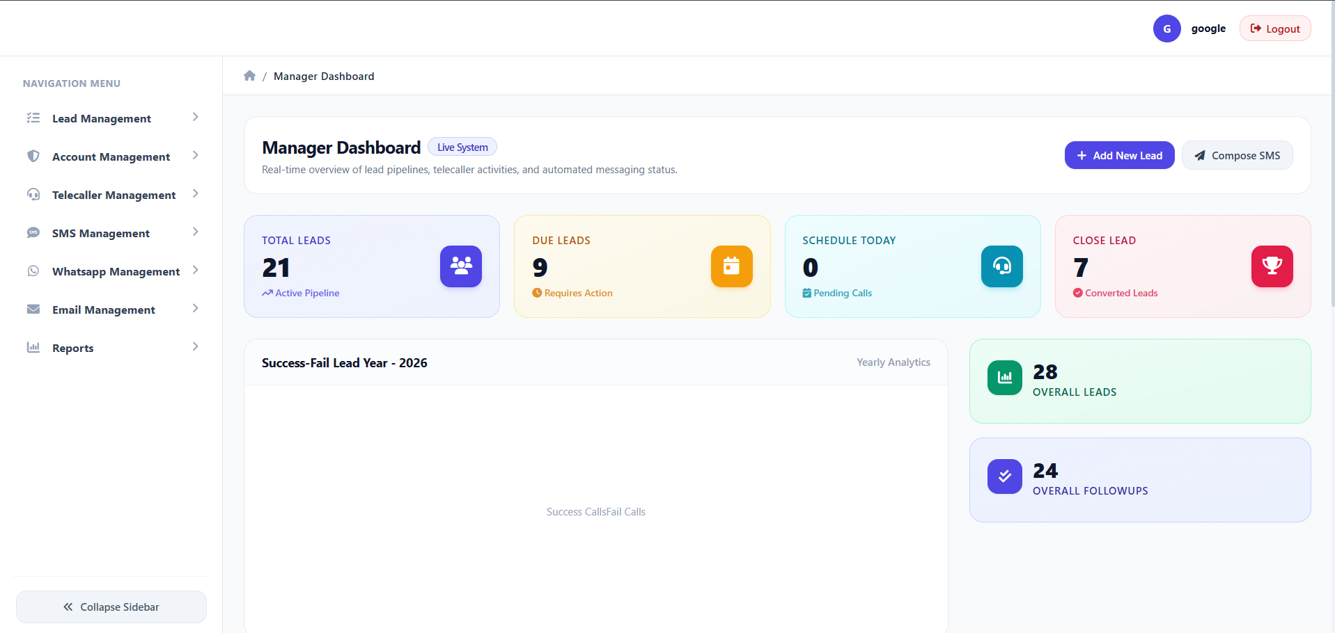 Manager Screen 1