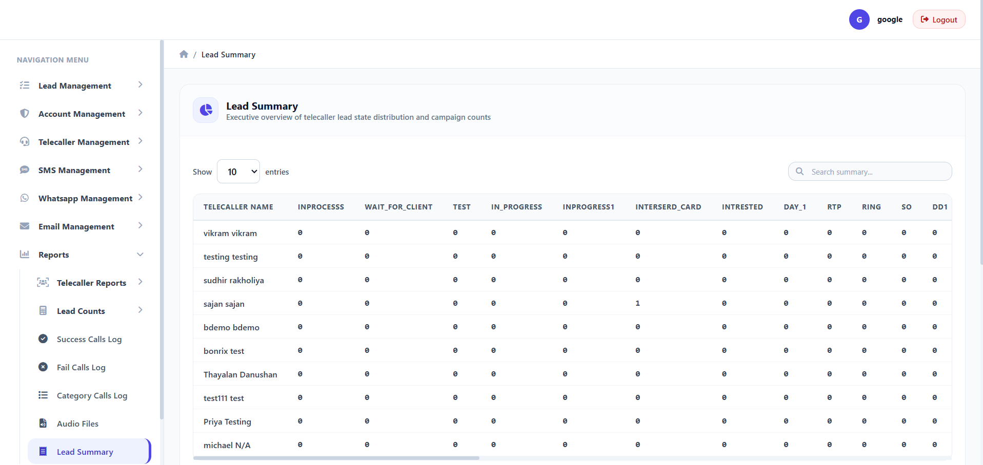 Manager Screen 13