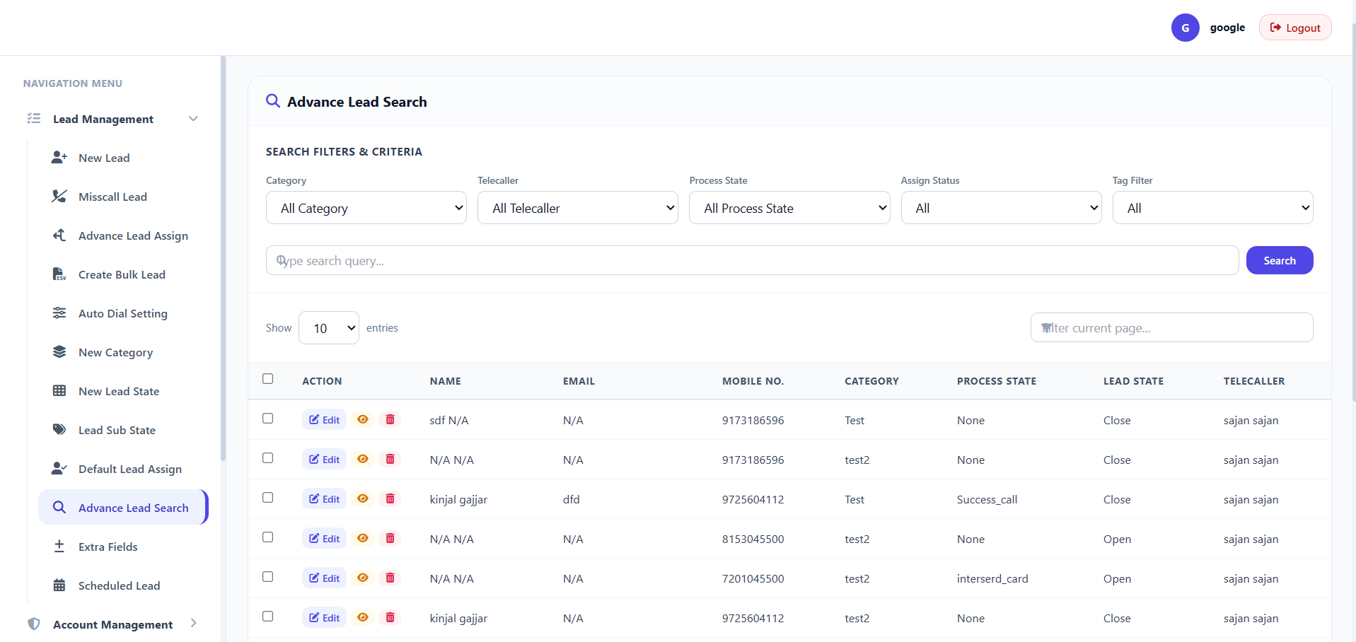 Manager Screen 5