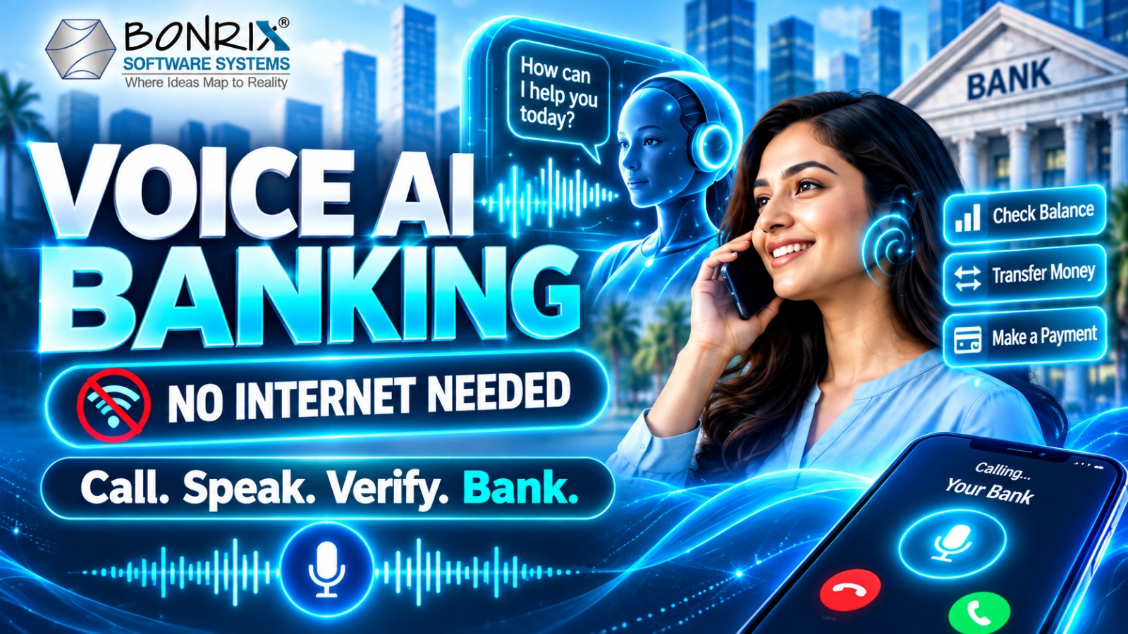 Bonrix Voice AI Banking: Just Call, Speak & Bank! No Internet Needed | AI-Powered Banking Demo