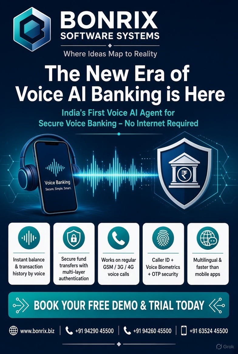 Bonrix Voice AI Banking: Just Call, Speak & Bank! No Internet Needed | AI-Powered Banking Demo