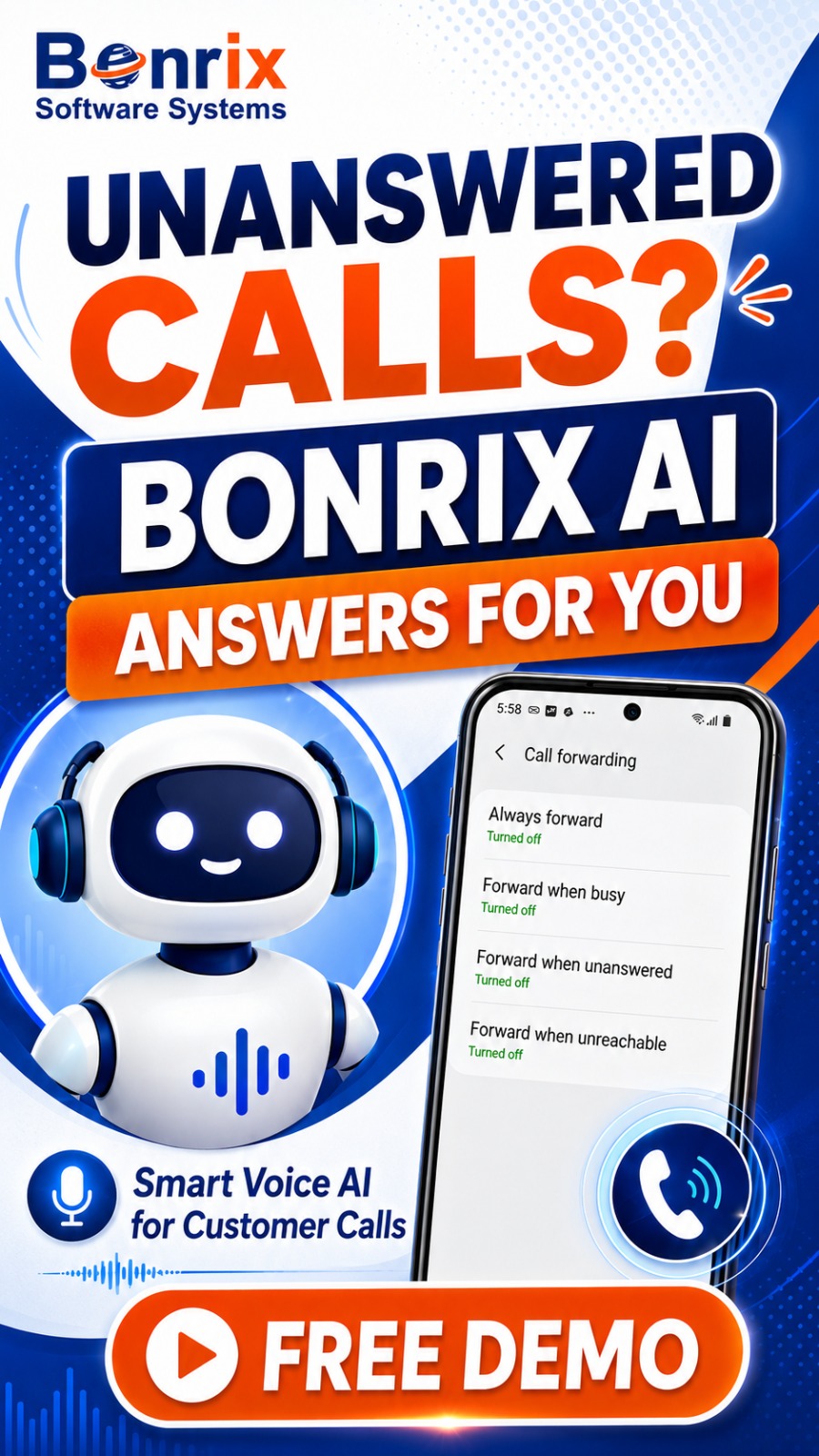 Bonrix Voice AI Agent: Turn Missed Calls into AI Conversations