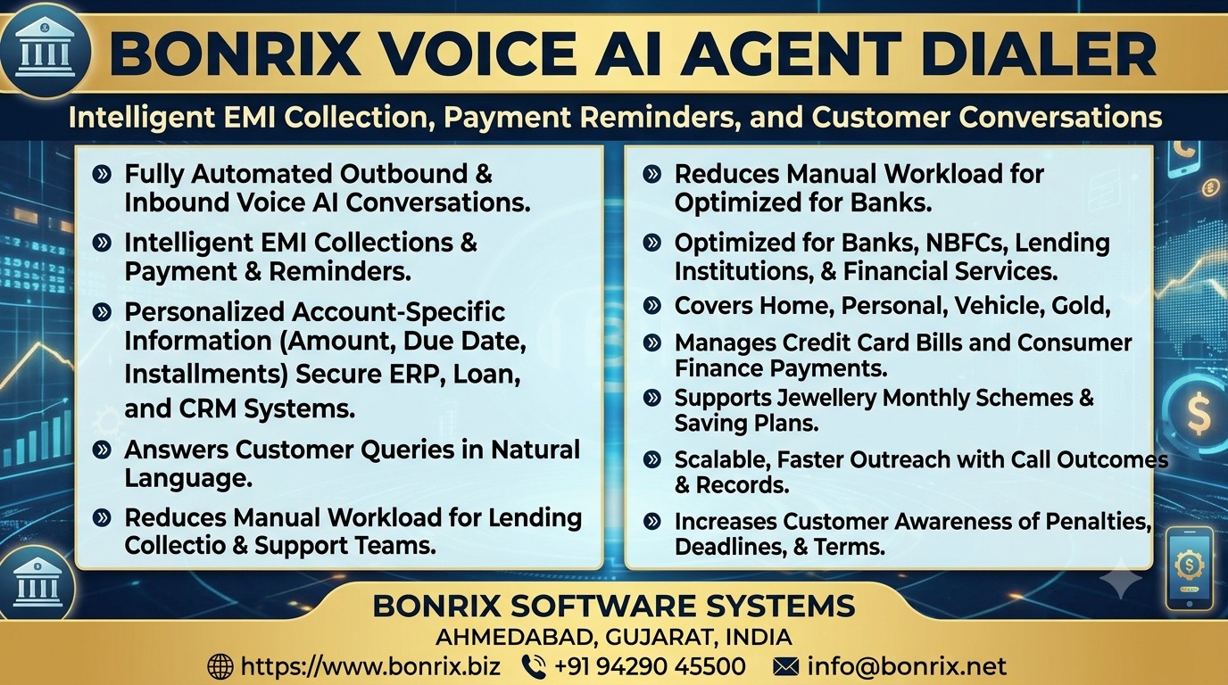 Bonrix Voice AI Agent Dialer for Smart EMI Collection