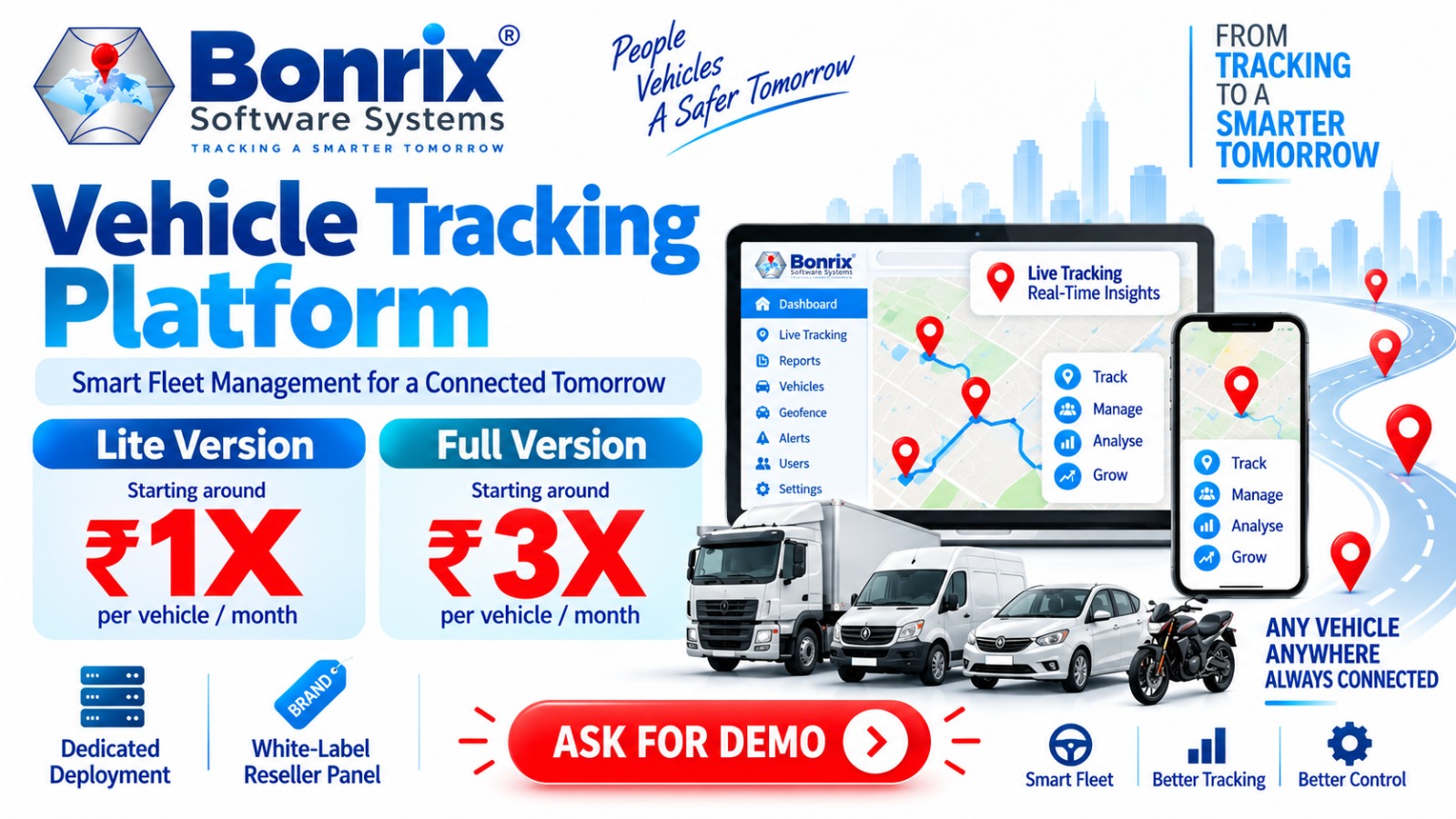 Bonrix Vehicle Tracking Platform: Your Complete GPS, Fleet & Telematics Solution