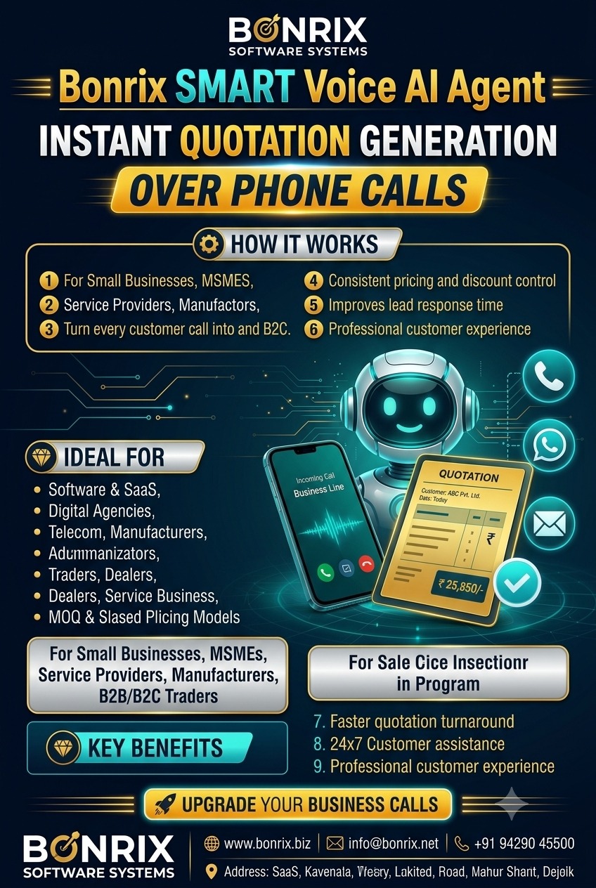 Bonrix Voice AI Smart Quotation Agent for MSMEs & B2B Sales