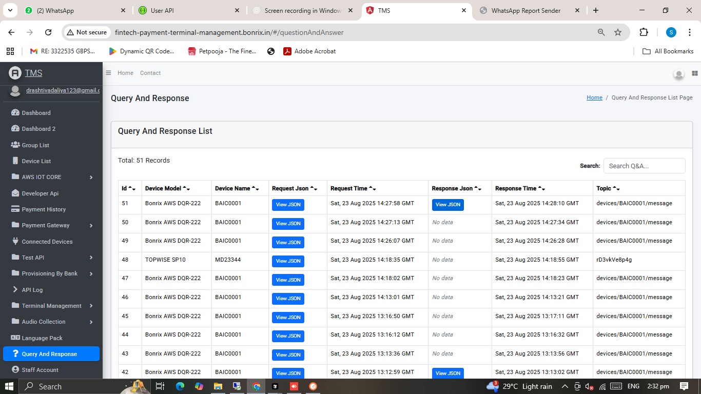 device list screenshot 1