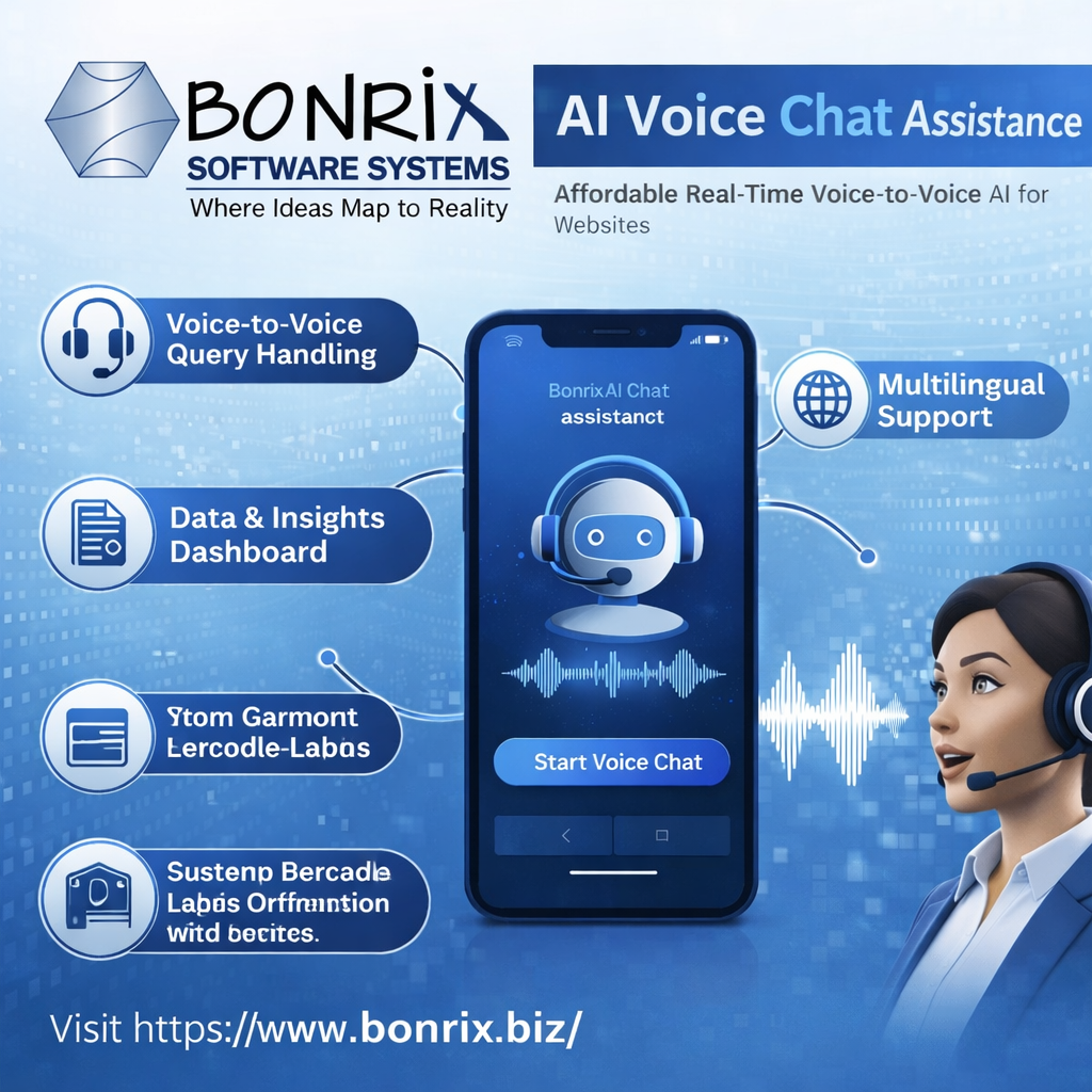Bonrix AI Voice Chat Assistance: Affordable Real-Time Audio-to-Audio AI Voice Support for Smarter Website